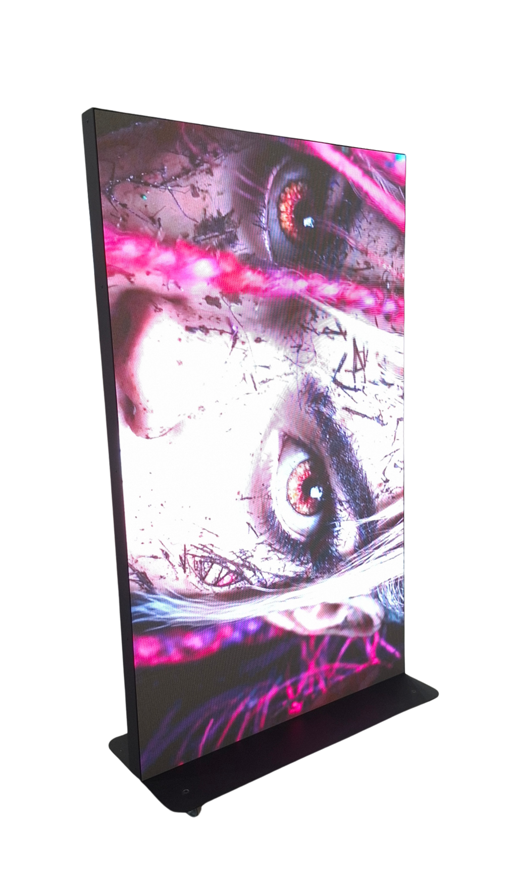 LED MEGAWALL Großer LED-Plakatständer mit Rollen