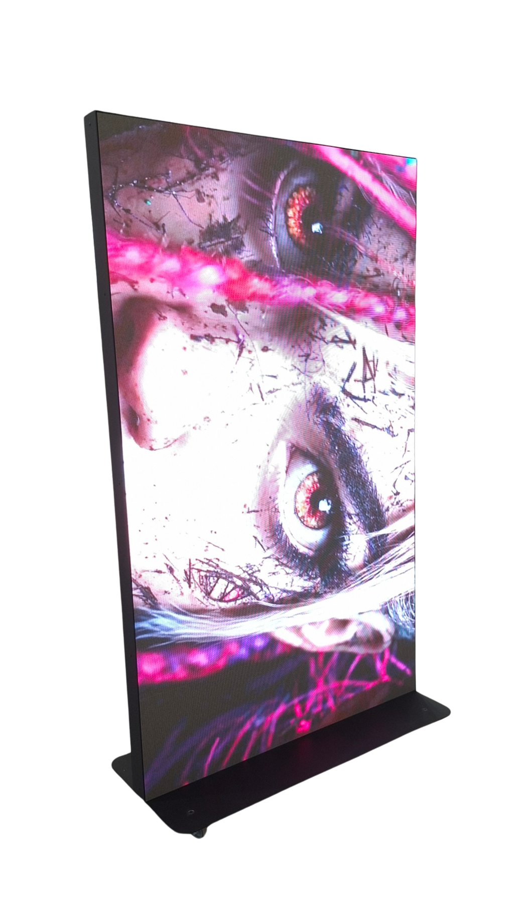 LED MEGAWALL Großer LED-Plakatständer mit Rollen