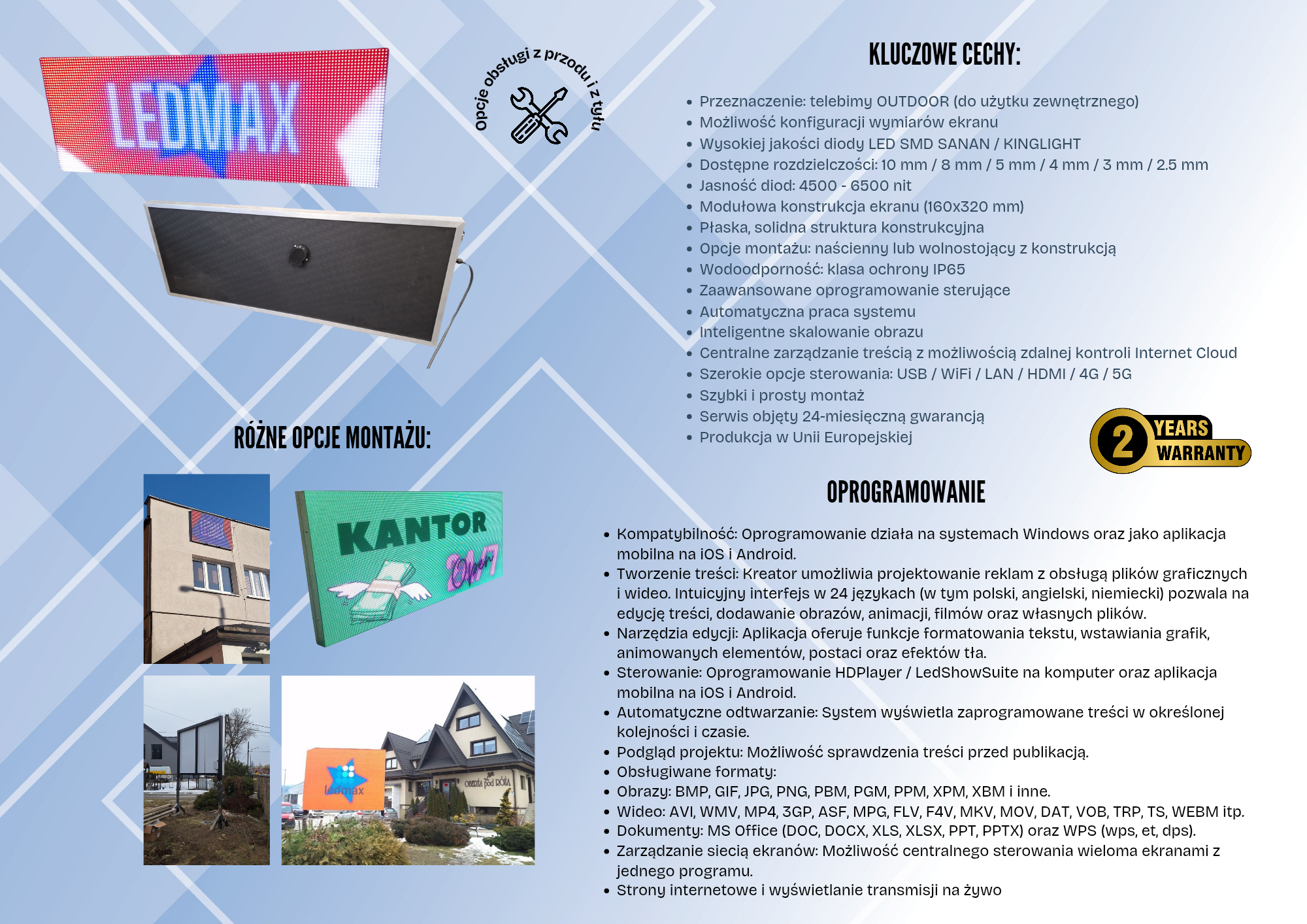 Ekran reklama LED Premium zewnętrzny