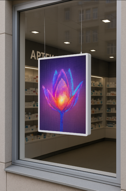 LED obrazovka do výkladu SPARK SERIES pre slnečné strany